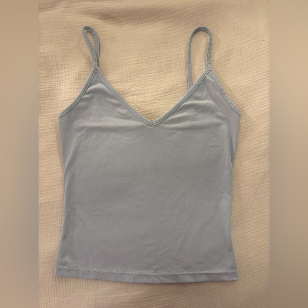 Light Blue Spaghetti Strap Tank Top